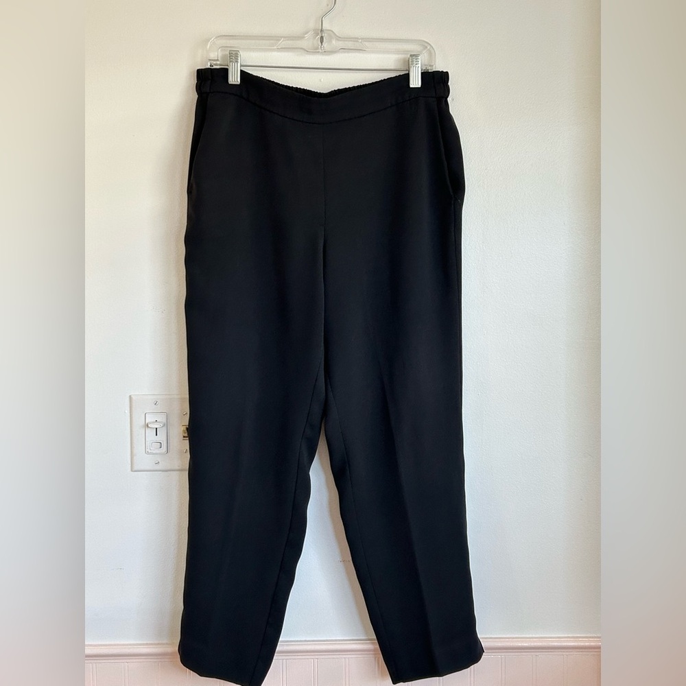 J. Crew Black Jamie Pants Cropped Slacks  Minimalist Office Capsule Classic - Picture 2 of 6